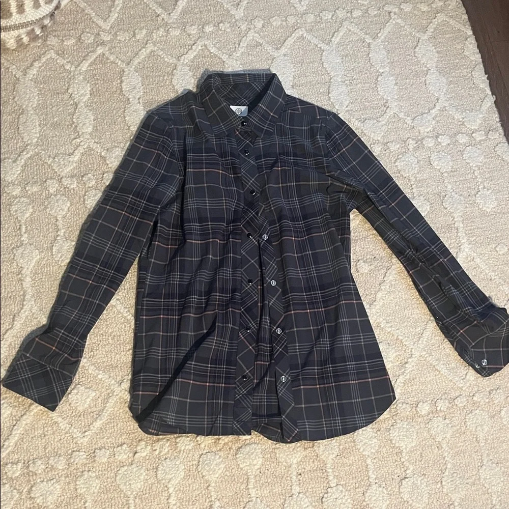 Flylow Blue Plaid Shirt - Picture 2 of 6